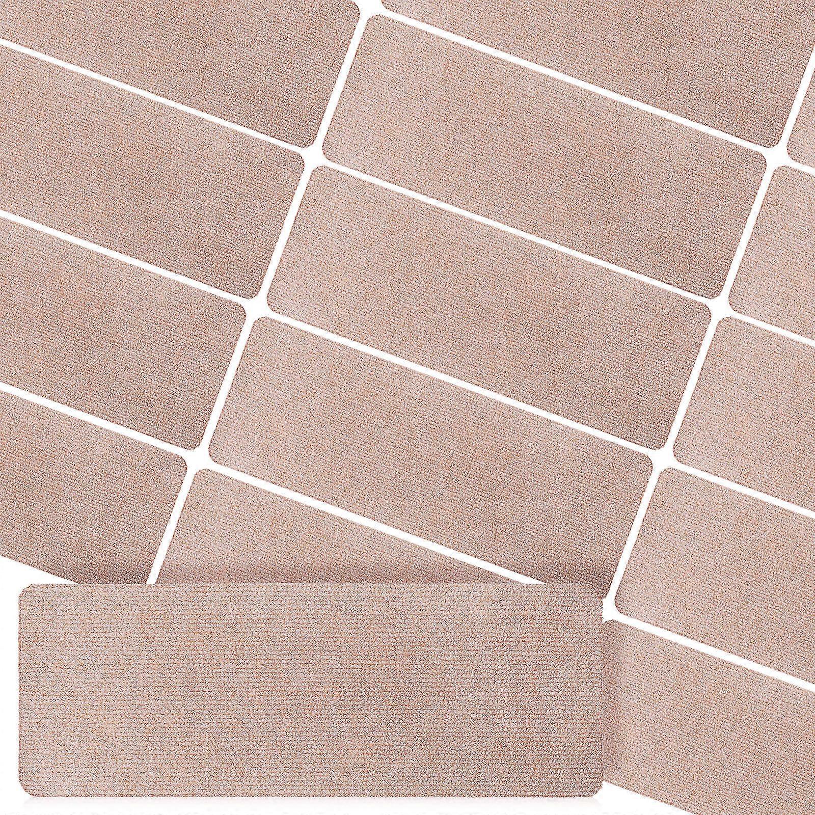 Tapis de sécurité d’escalier antidérapant Marches d’escalier Fibre de polyester 15Pcs