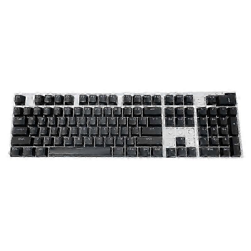 104 White Keys,Mechanical Keyboard Keycaps Game Keyboard Keys Wear No Oil White Keycaps for Keyboard,Black
