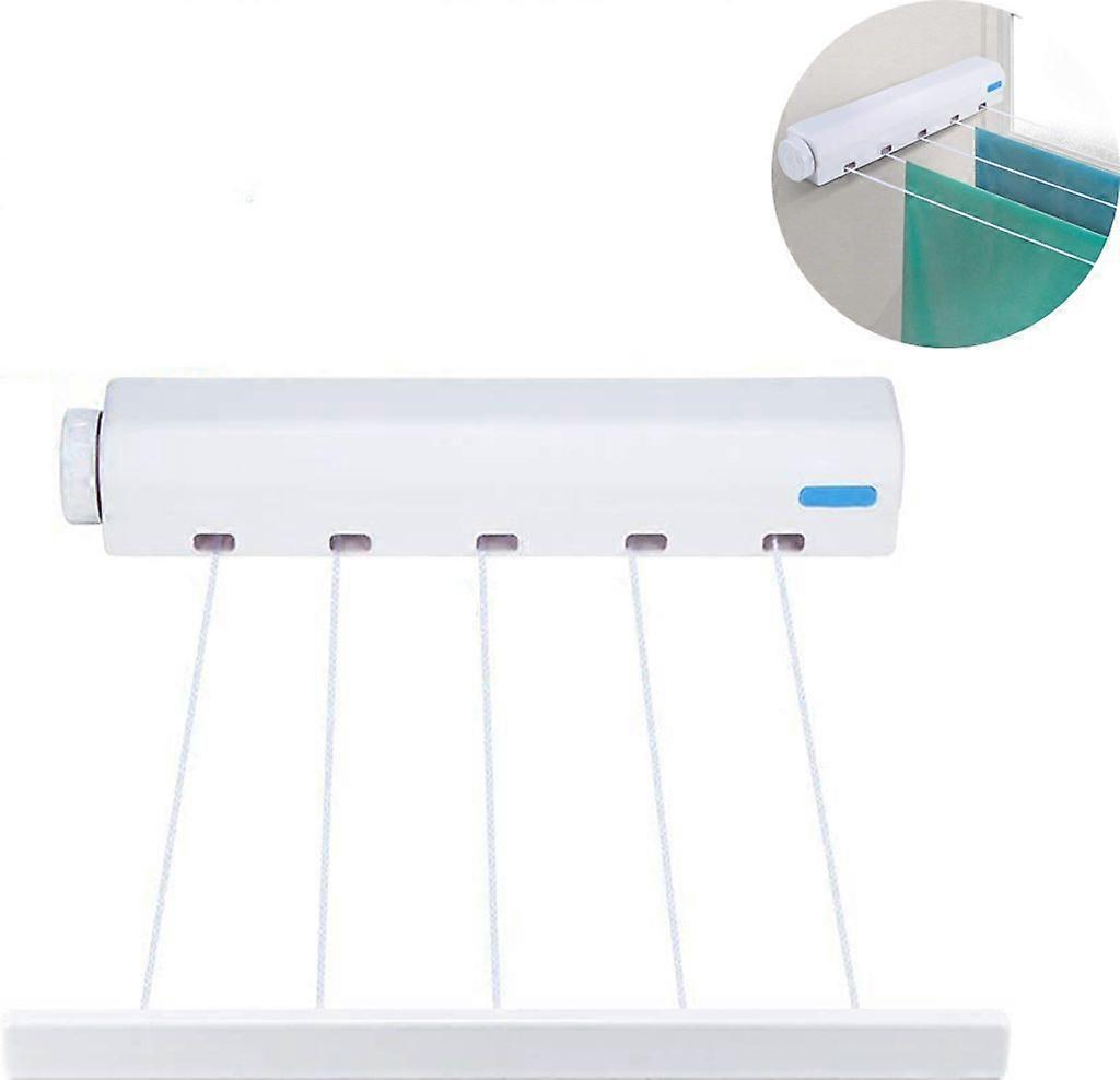 Extendable Indoor/Outdoor Clothesline with Backstop for Easy Adjustment