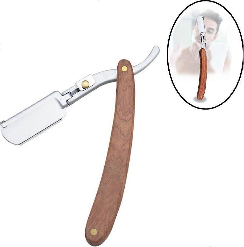 Barber Folding Razor Set with Natural Cotton - Men's Grooming Gift