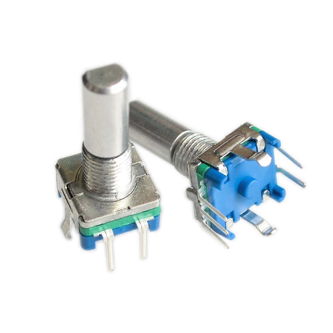 Original Rotary Encoder, Code Switch/EC11/Audio Digital Potentiometer with Switch 5 Pin Handle Length 20mm