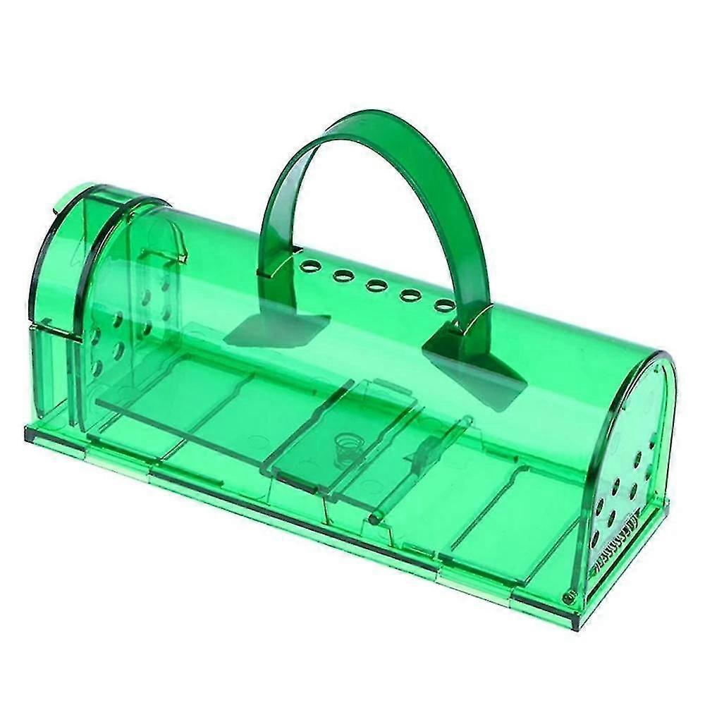 2 stk Humane Mouse Traps No Kills Live Catch And Release-gjenbrukbar med håndtak, enkel å bruke og rengjøre, med håndtak, grønn