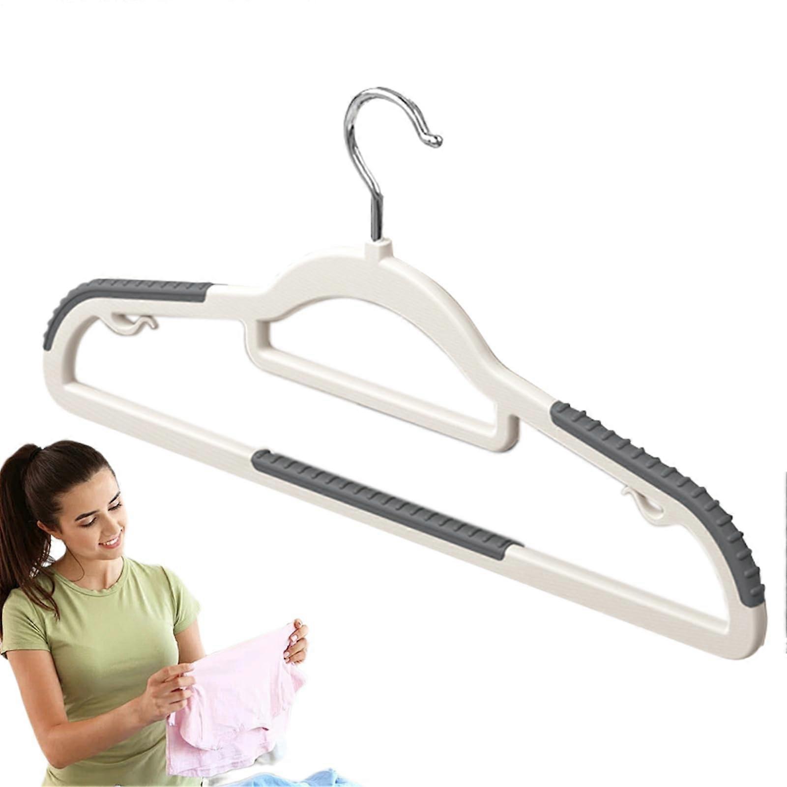 Clothes Hangers Organizer, Space-Saving Compact Suit Storage with Rotating Hook for Home, Dorm, Travel, Laundry, 42x22x1 cm Gray