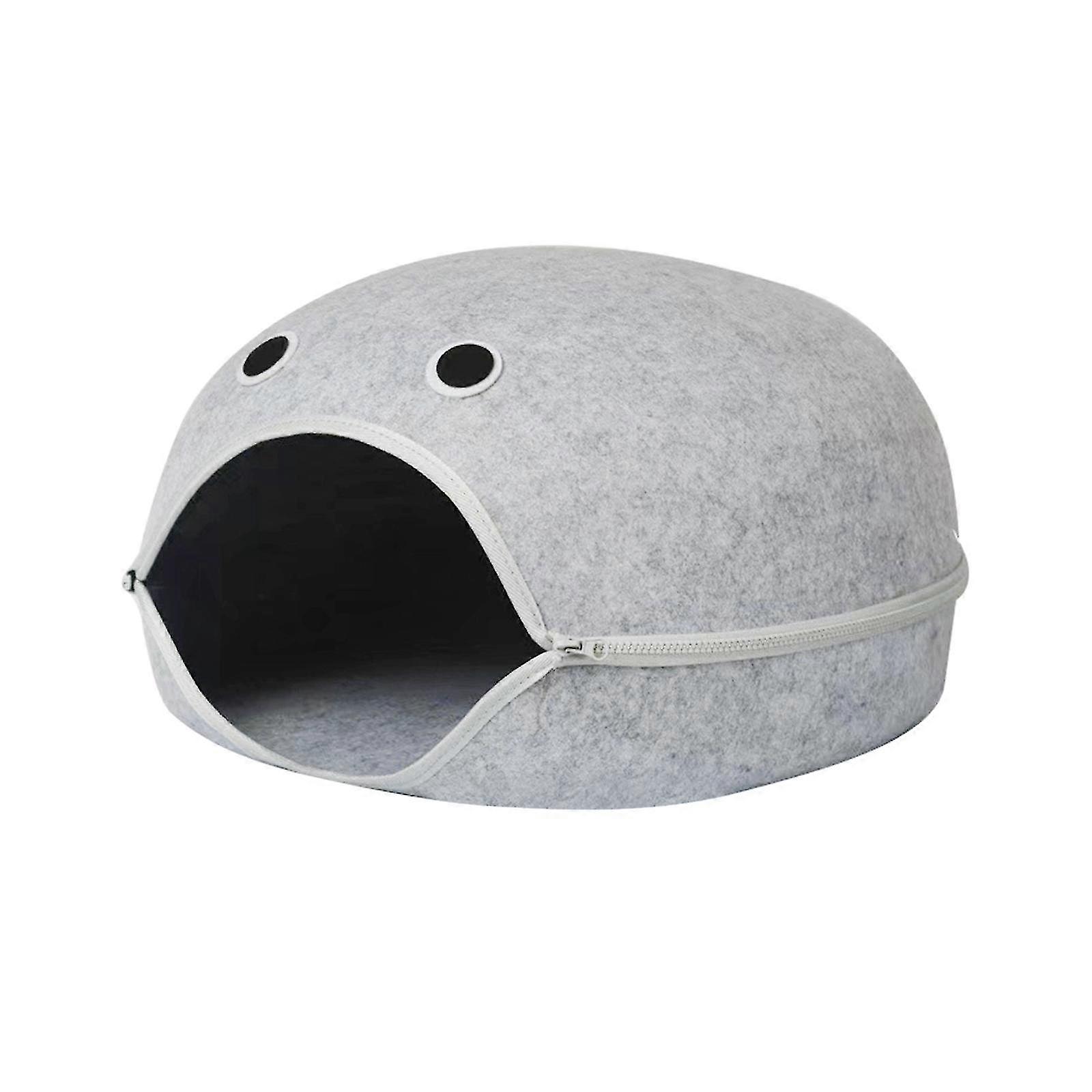 Universal Cozy Hideout Breathable Warm Pets Cave Bed for Cats, Washable Scratch Resistant Semi Closed Nest Shelter for Resting and Comfort