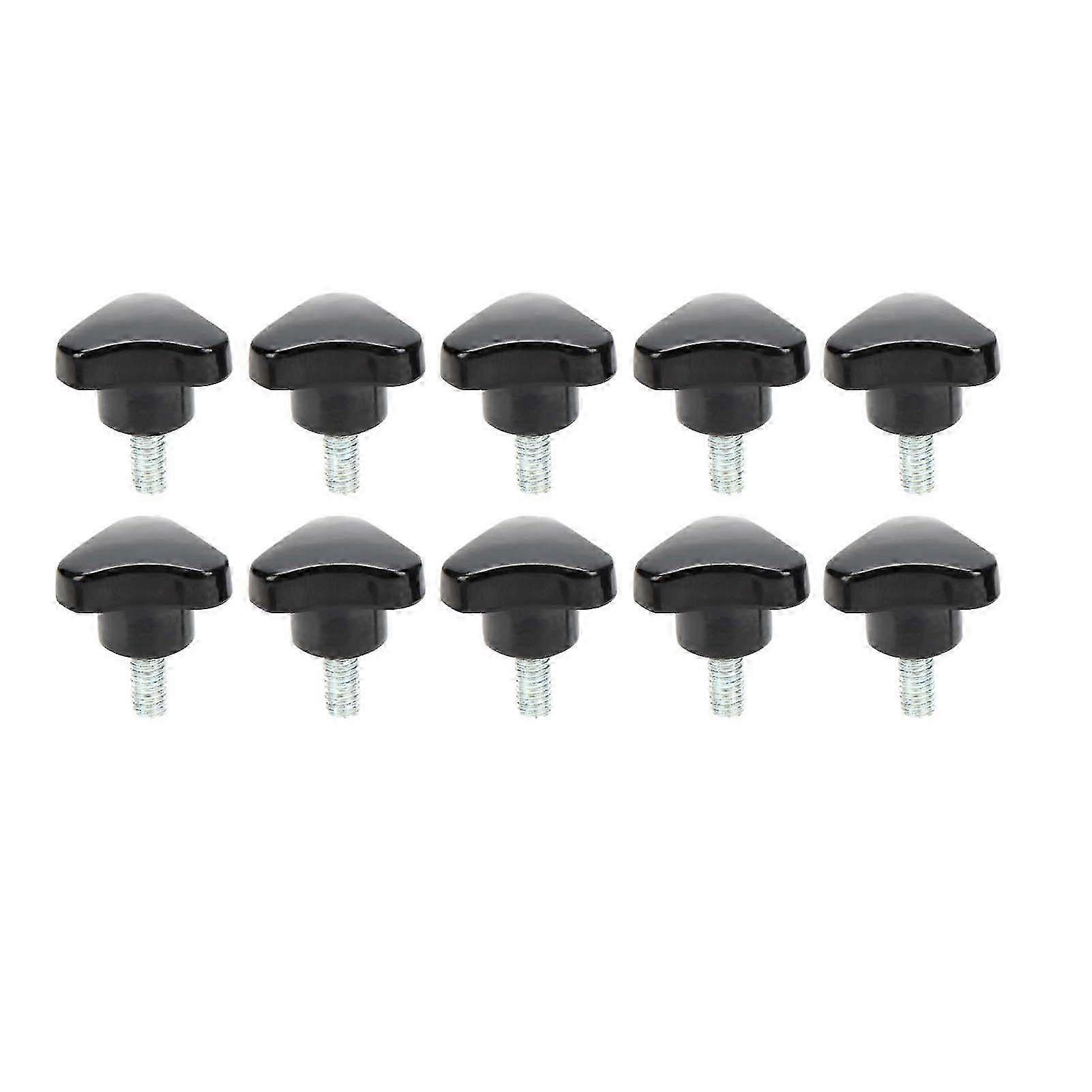 10Pcs Triangular Hand Screw Adjustable Knob Stainless Bolts for Lathes and Drilling Machines