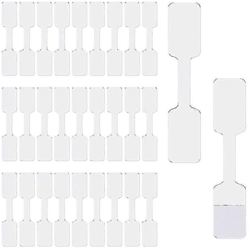 100pcs Self-adhesive Cable Labels Writable Wire Tags Reusable for Various Cables