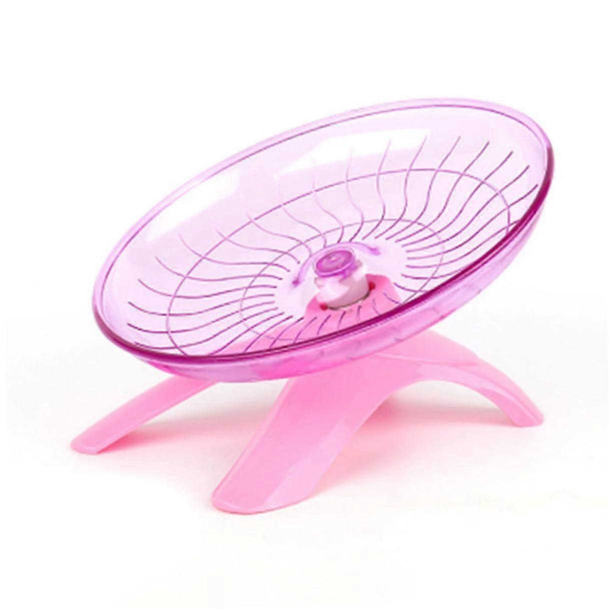 Hamster Running Wheel - Mute Flying Saucer 7 x 7 x 4.7 Inch Plastic Exercise Wheel for Small Pets Like Hamsters and Gerbils
