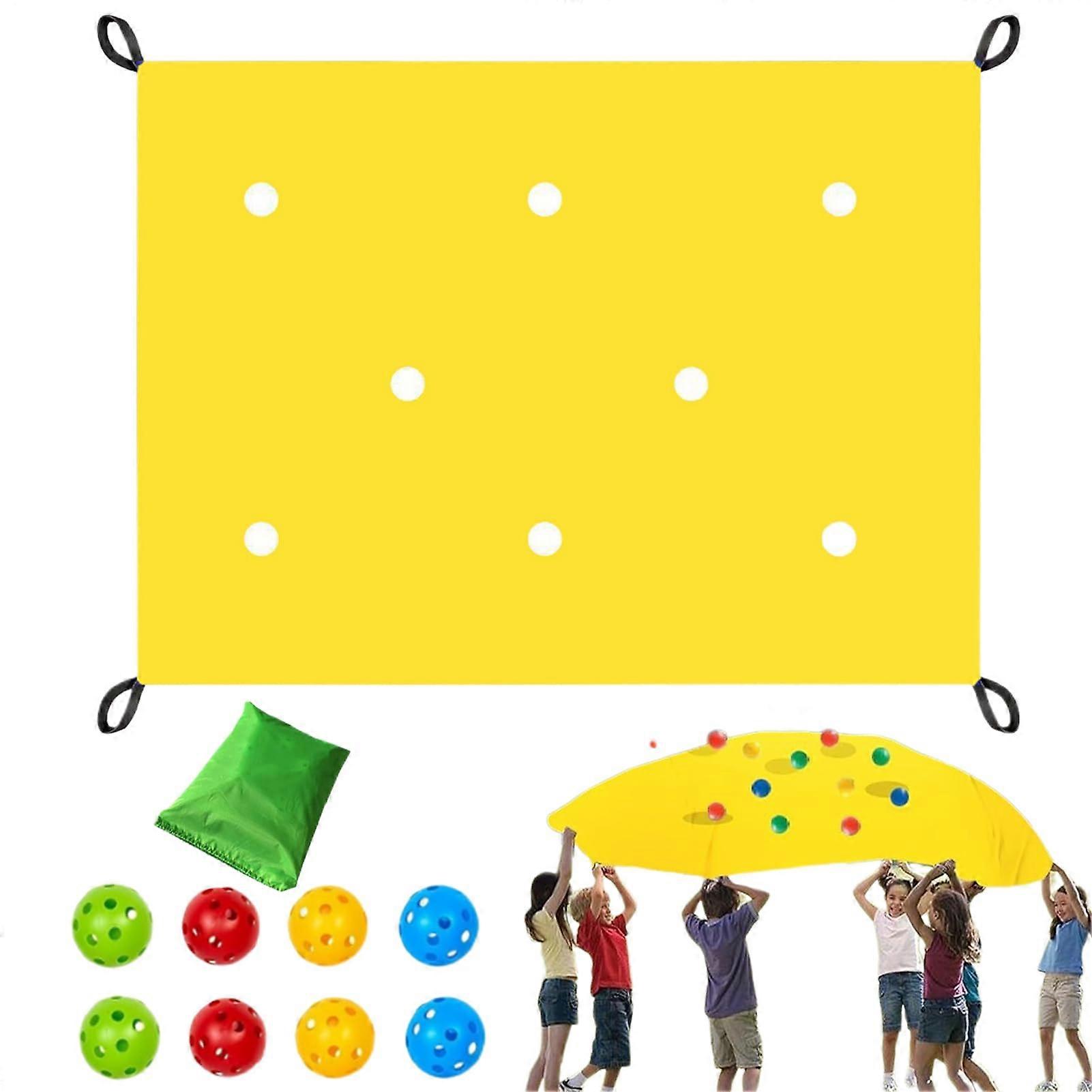 Hole Tarp Team Building Game, Group Challenge Games, Kit Work, Learning Activity, Yellow