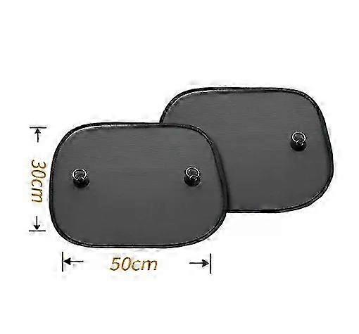 2pcs Black Mesh Car Sunshade Anti-ultraviolet Car Curtain Nylon Mesh Side Window Super Suction Cup