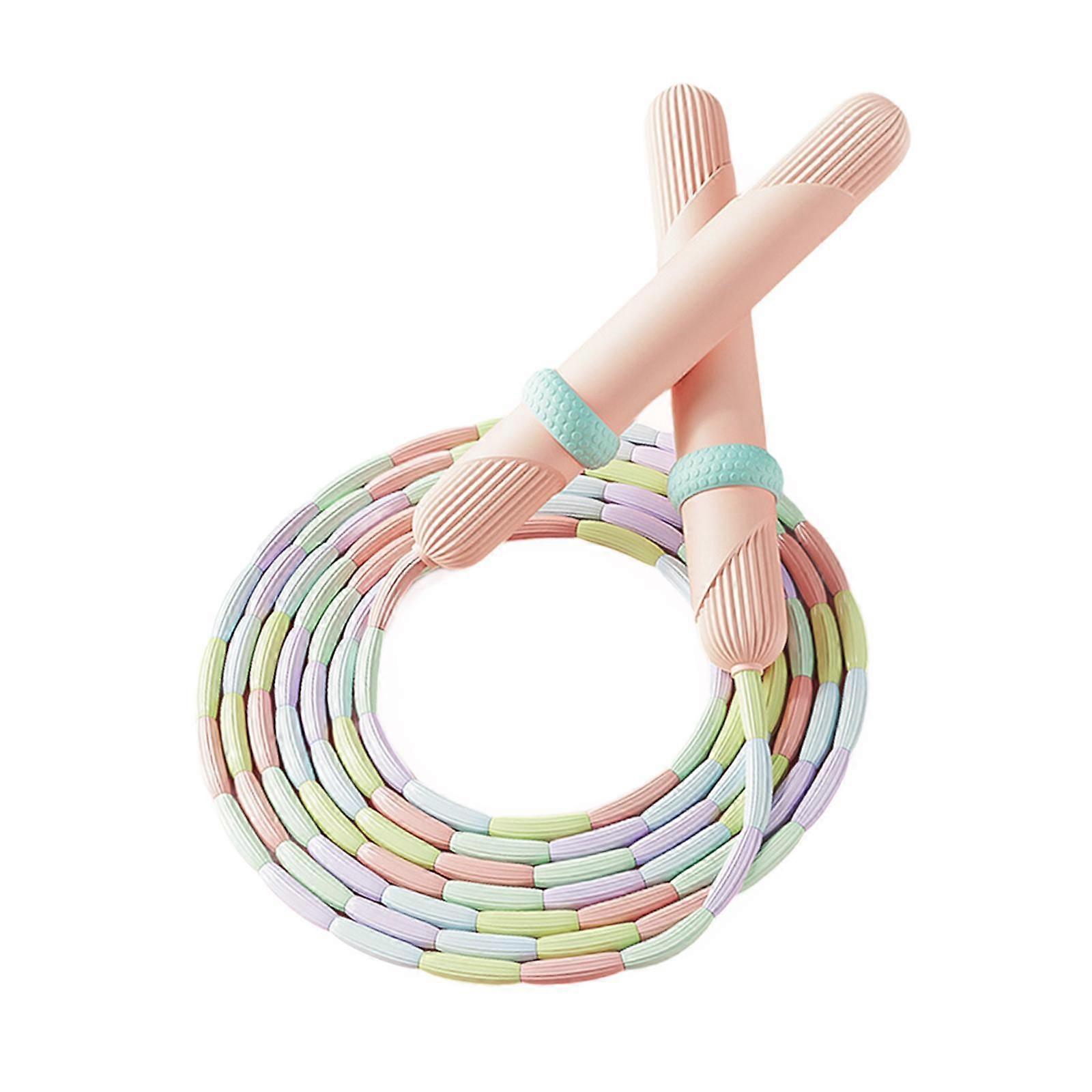 Kids Jumping Rope Exercise with Comfortable Grip Training Soft Beaded Skipping