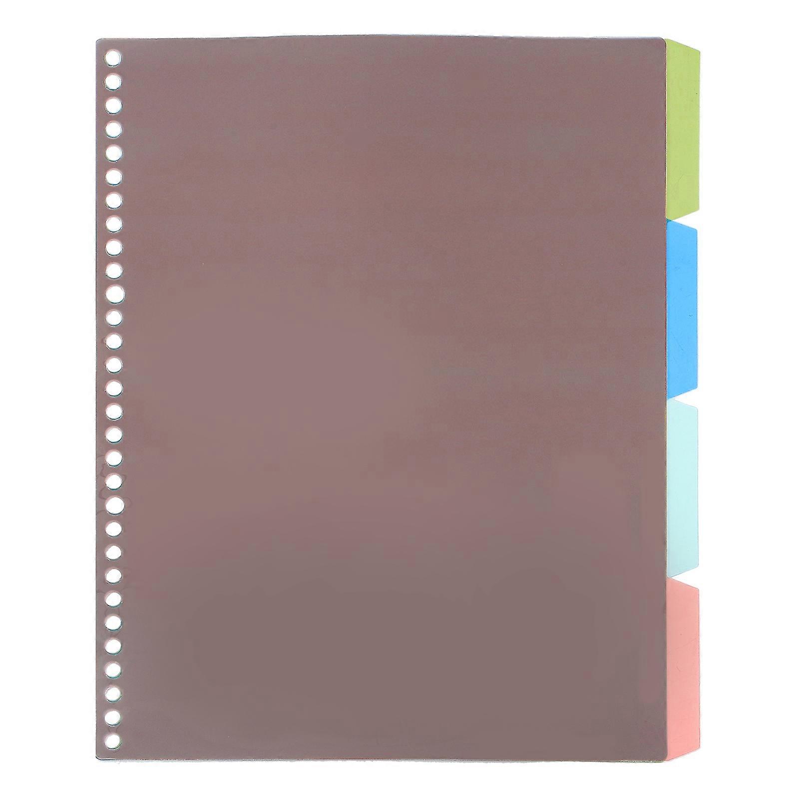 Binder Index Dividers Notebook Section Dividers A4 Plastic Categorization Rectangular Shape 4Pcs