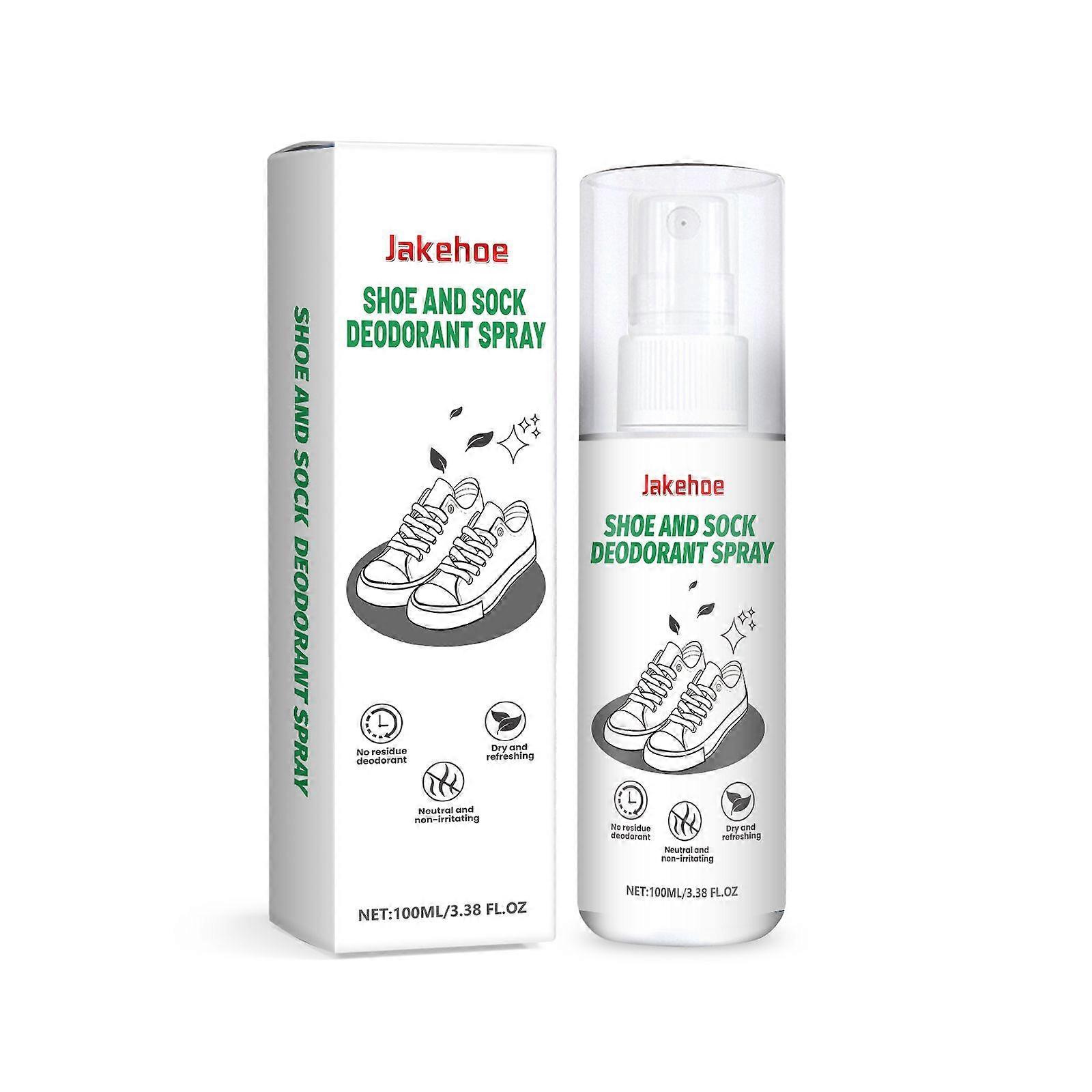 Shoe & Sock Deodorant - Instant Odor Eliminator with Silver Chloride & Peppermint, 100ml