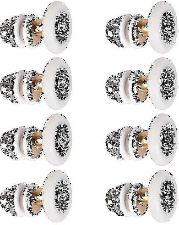 Duschdörr - Rullhjul för duschdörr skjuthjul dörrrulle reservhjul 8st 23mm