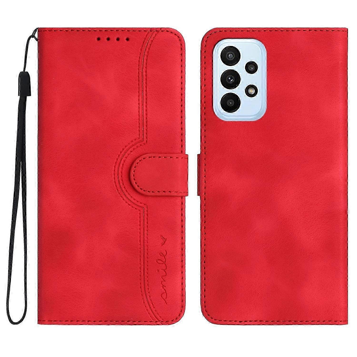 Galaxy A32 4G Heart Pattern Soft Leather Phone Case Cover