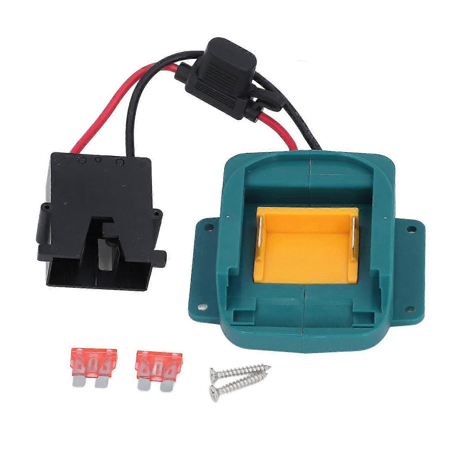 Battery Adapter Kids Riding Toy Battery Conversion Kit with Wire Harness Connector and Fuse Holder for BL1850 BL1860 Black Connector