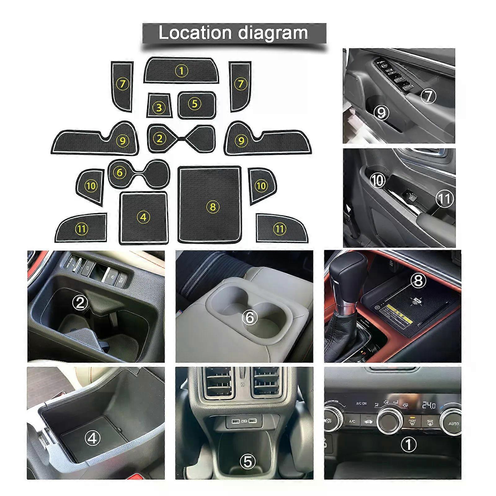 RUIYA for Vezel RV Series RV3 RV4 RV5 RV6 2021 2022 Car Door Groove Mat Anti-slip Slot Pads Auto Interior Vezel RV Accessories