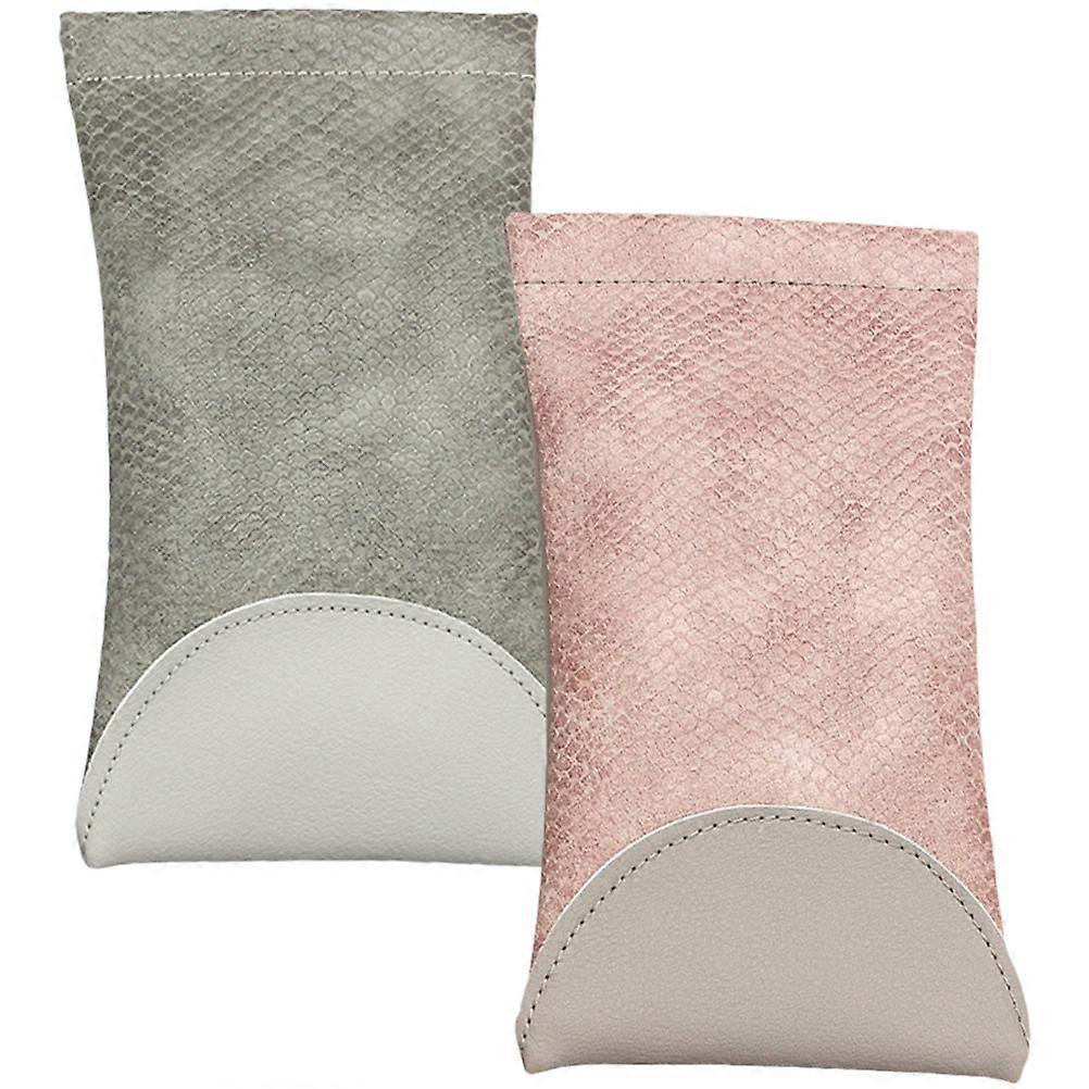 Sunglasses Case Travel Eyeglass Container Pink Protective for Daily Use 2Pcs