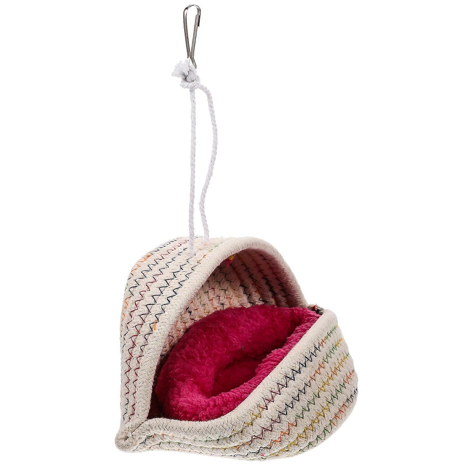 Lit de couchage cochon d’Inde suspendu doux Nid de hamac chaud pour hamsters, rats et petits animaux de compagnie Accessoire de cage facile à installer pour un confort tout au long de l’année