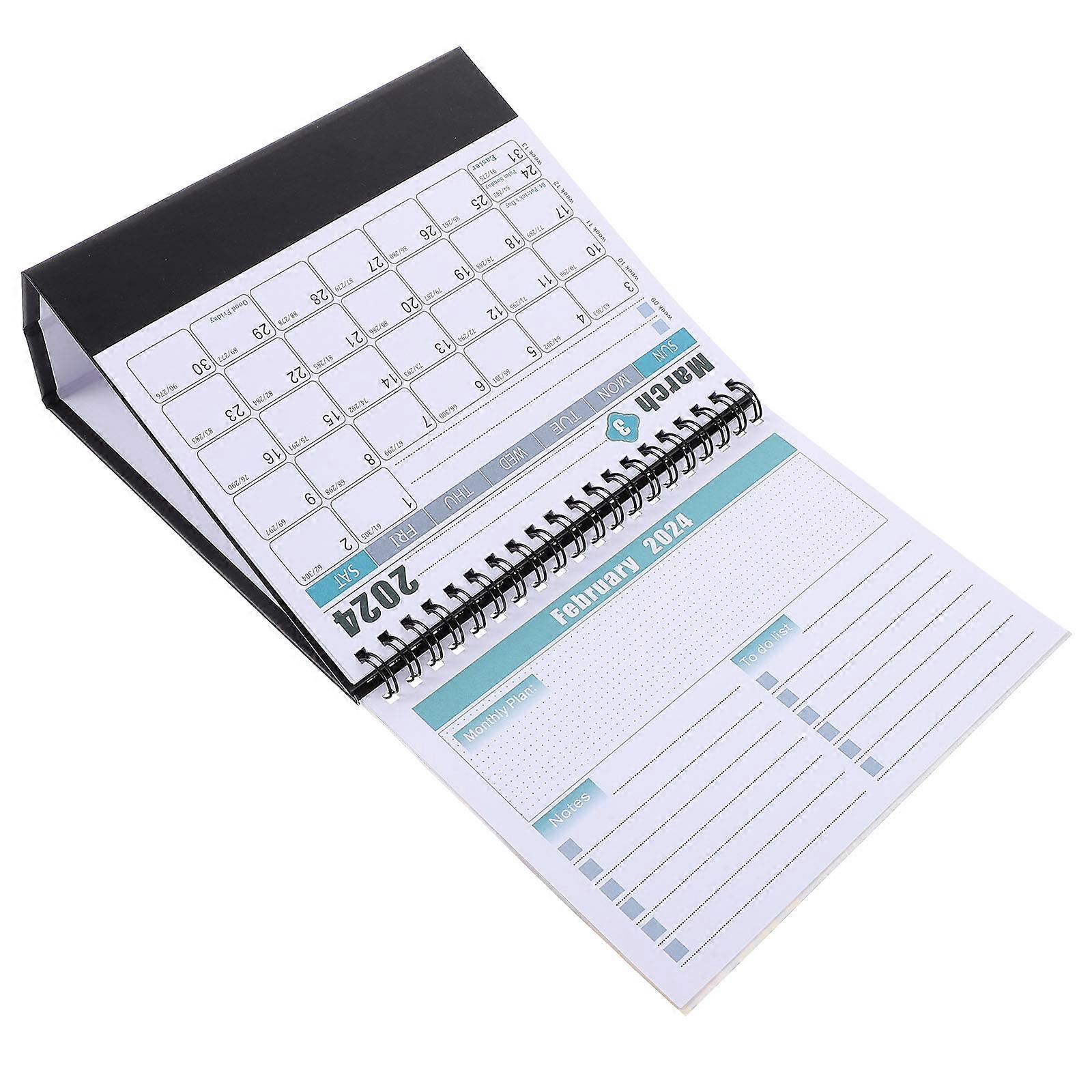 Home Accessory Decorative Standing Calendar Daily Use Multi Color 17.5X16CM Note-Taking 1Pcs