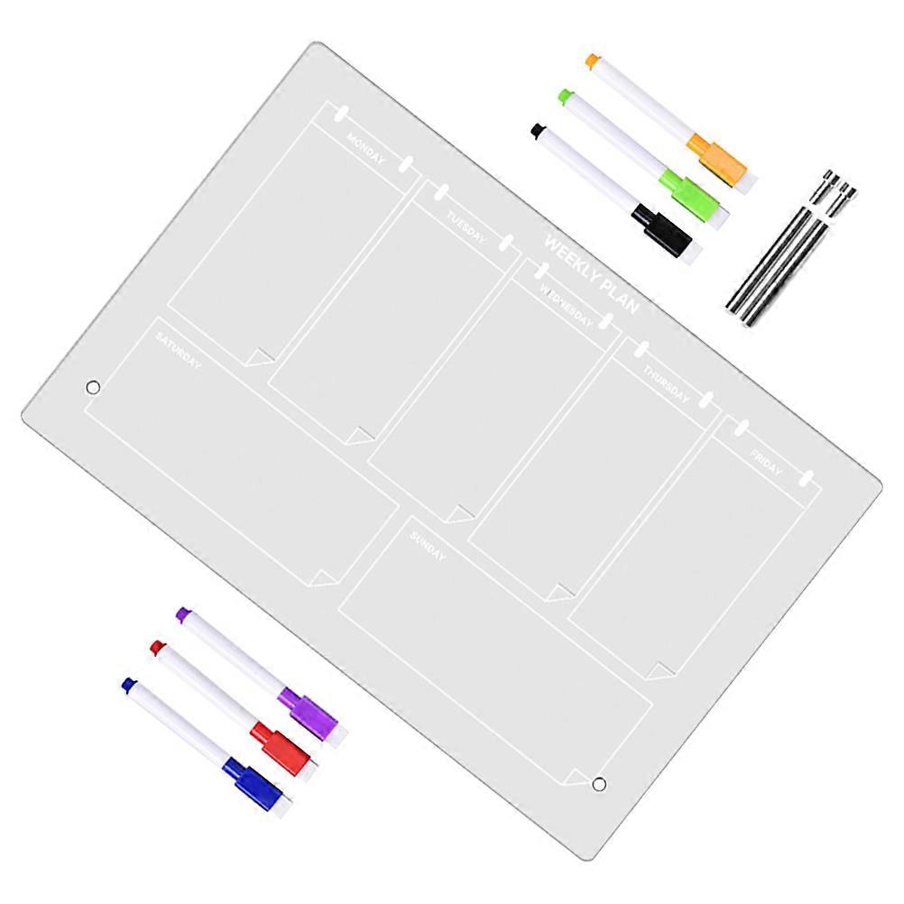 Desktop Memo Board Writing Board Adults Children Erasable Simple Design 11.8×7.9×0.1in 1Set