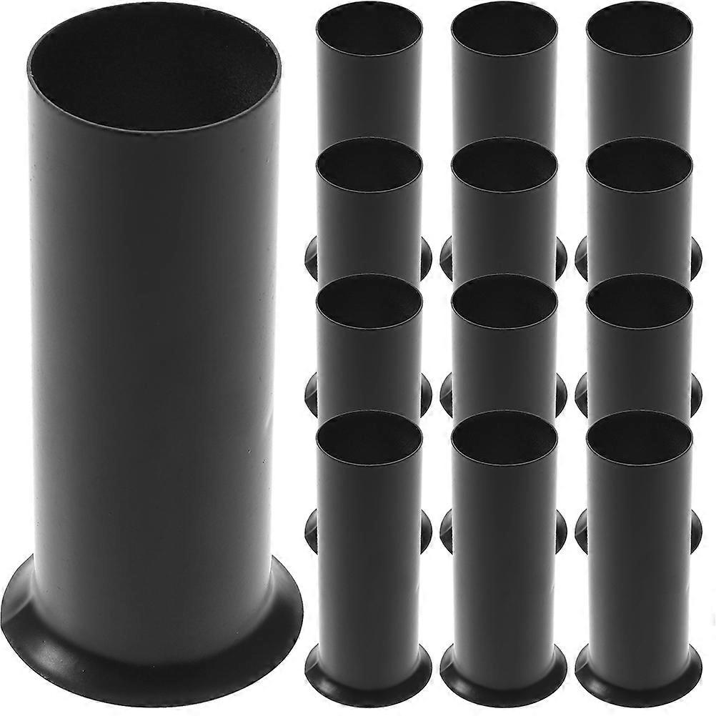 Bulb Socket Light Fixture Parts Metal Cage Light Fixture Protective Cover Candle Lamps 3.1×1.6×1.2in Black Simple Sturdy Structure 15Pcs