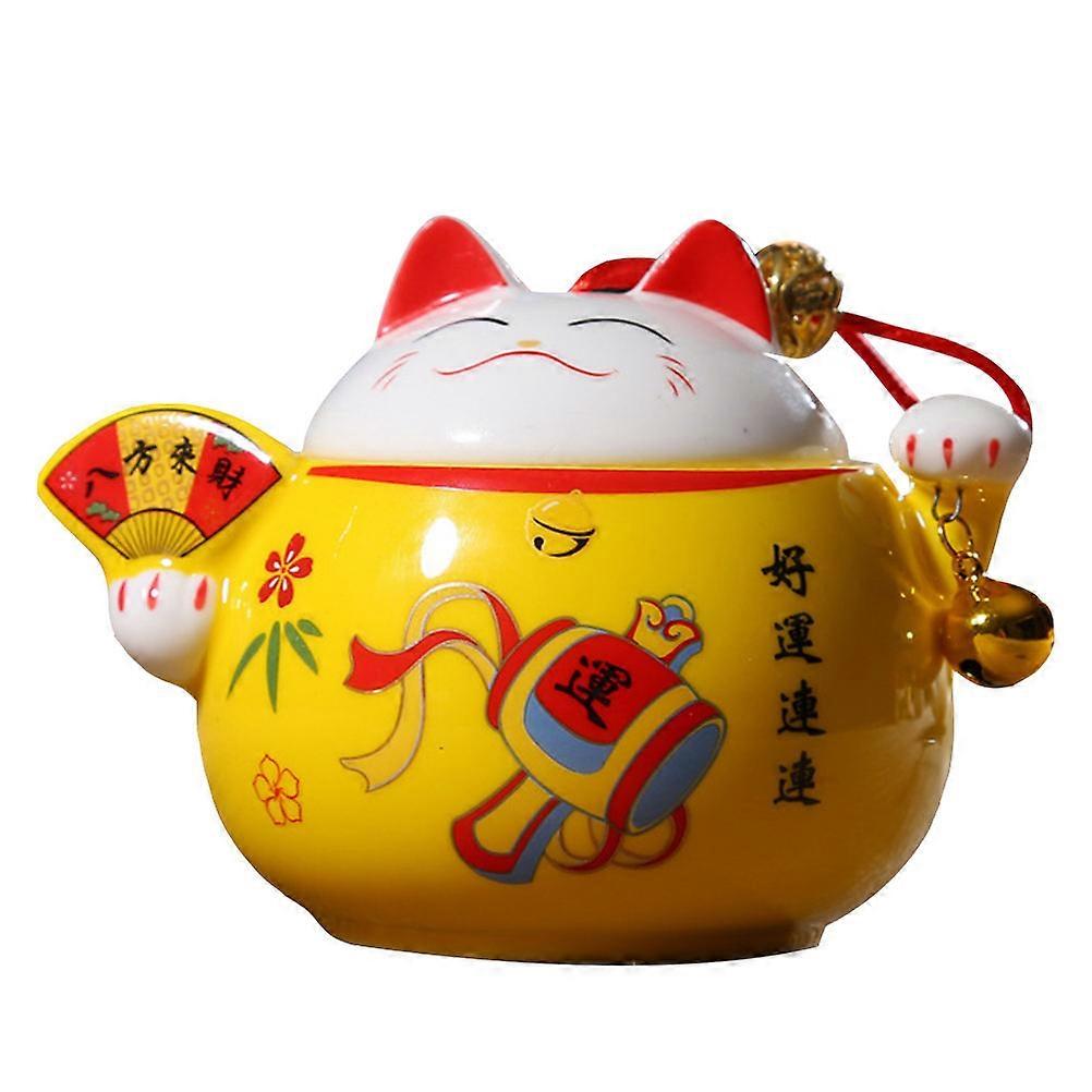 Portable Tea Storage Container for Office Use 2pcs Cat Design Gift