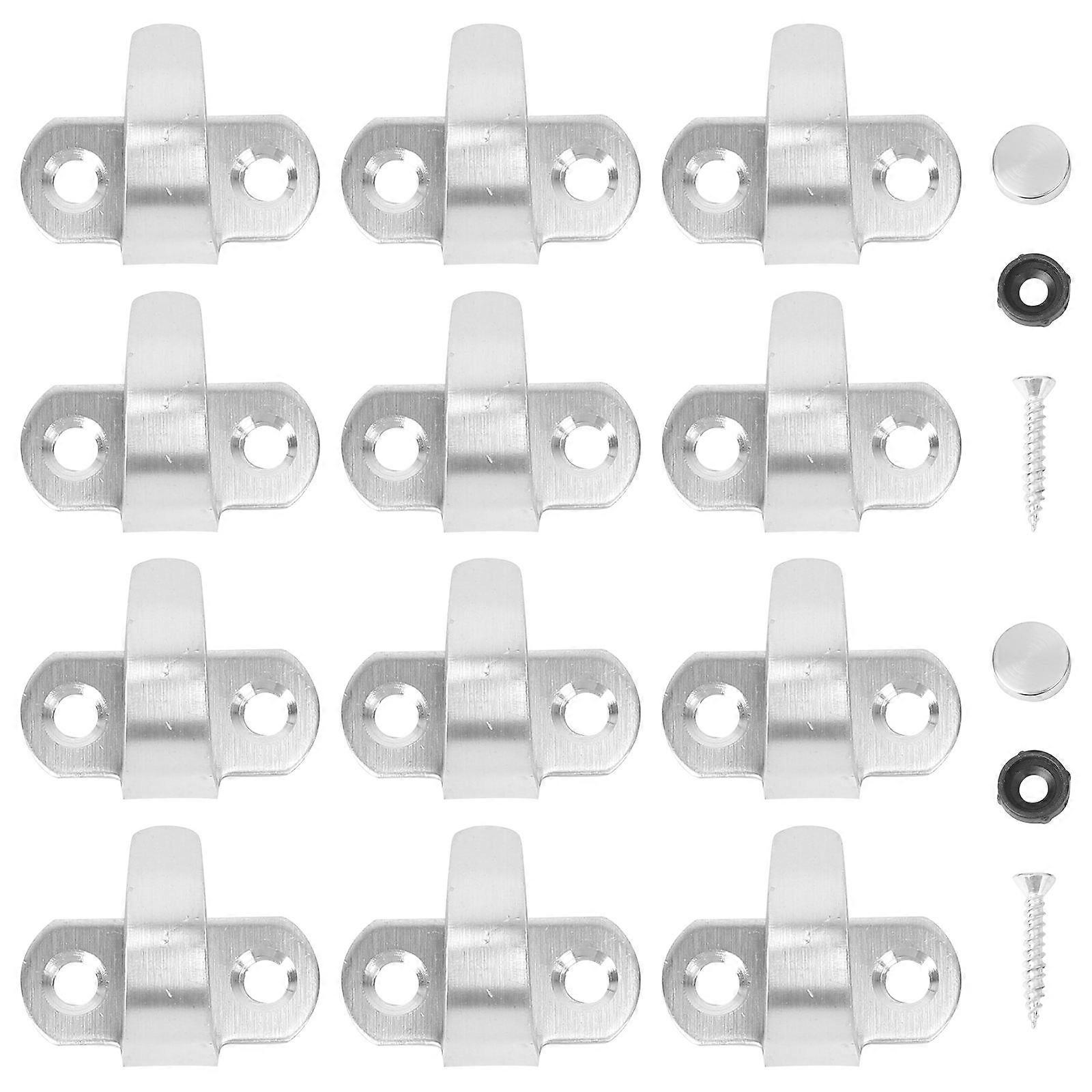 Wall Mount Ceiling Hooks Overhead Hooks Cabinet Floor Hooks Office Warehouse Iron 3.50X3.30X1.50CM 12Pcs