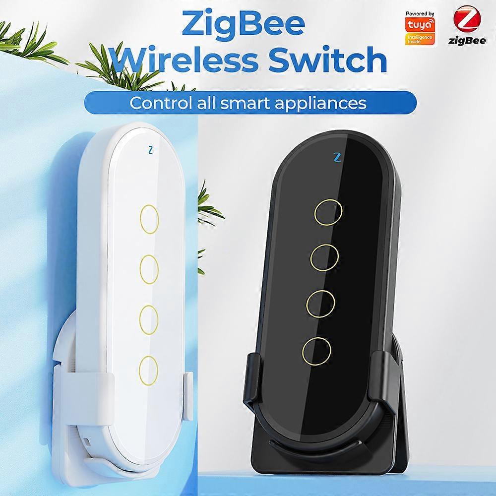 Tuya Wifi Zigbee Intelligent Wireless Scene Touching Switch Home Light Remote Controller 2.5D Curved Tempered Glass with Fluorescent Function Should 