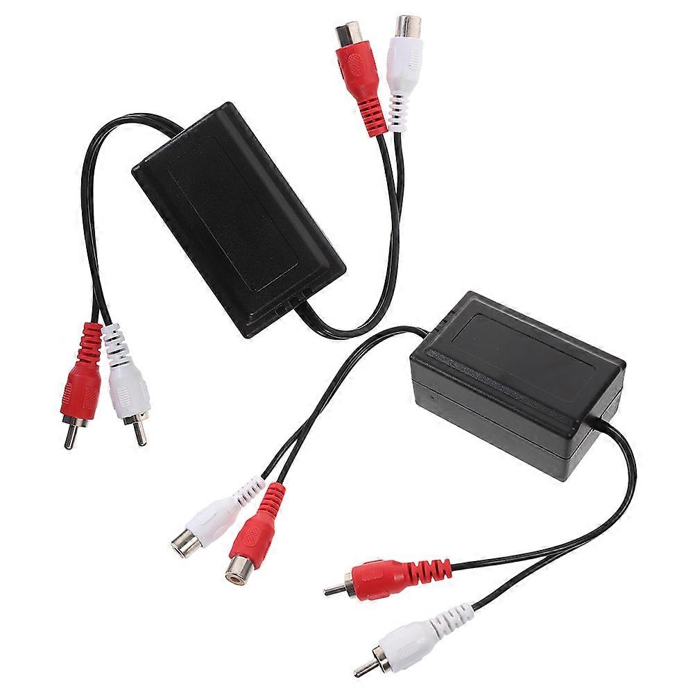 Car Audio Noise Isolator Ground Loop Filter Reducer 2 Pack – Durable Amplifier Noise Filter for Car & Home Stereo Systems, Easy Installation, Broad