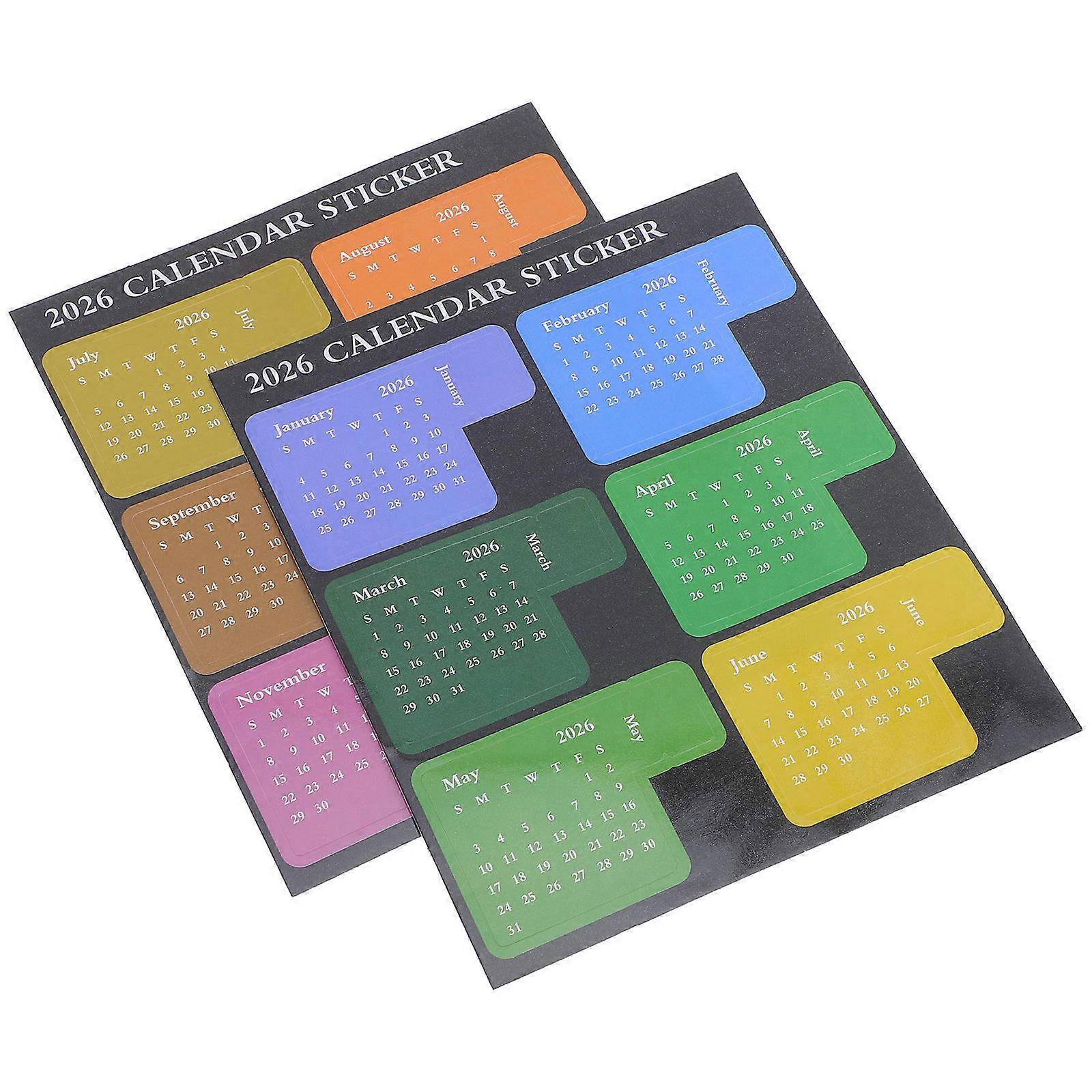 Bright Monthly Planner Tabs Stickers | Thick Adhesive Index Labels for Office, Student Notebooks, DIY Projects | Easy Peel & Stick Calendar