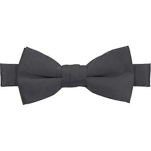 Boys adjustable solid color tie, charcoal grey