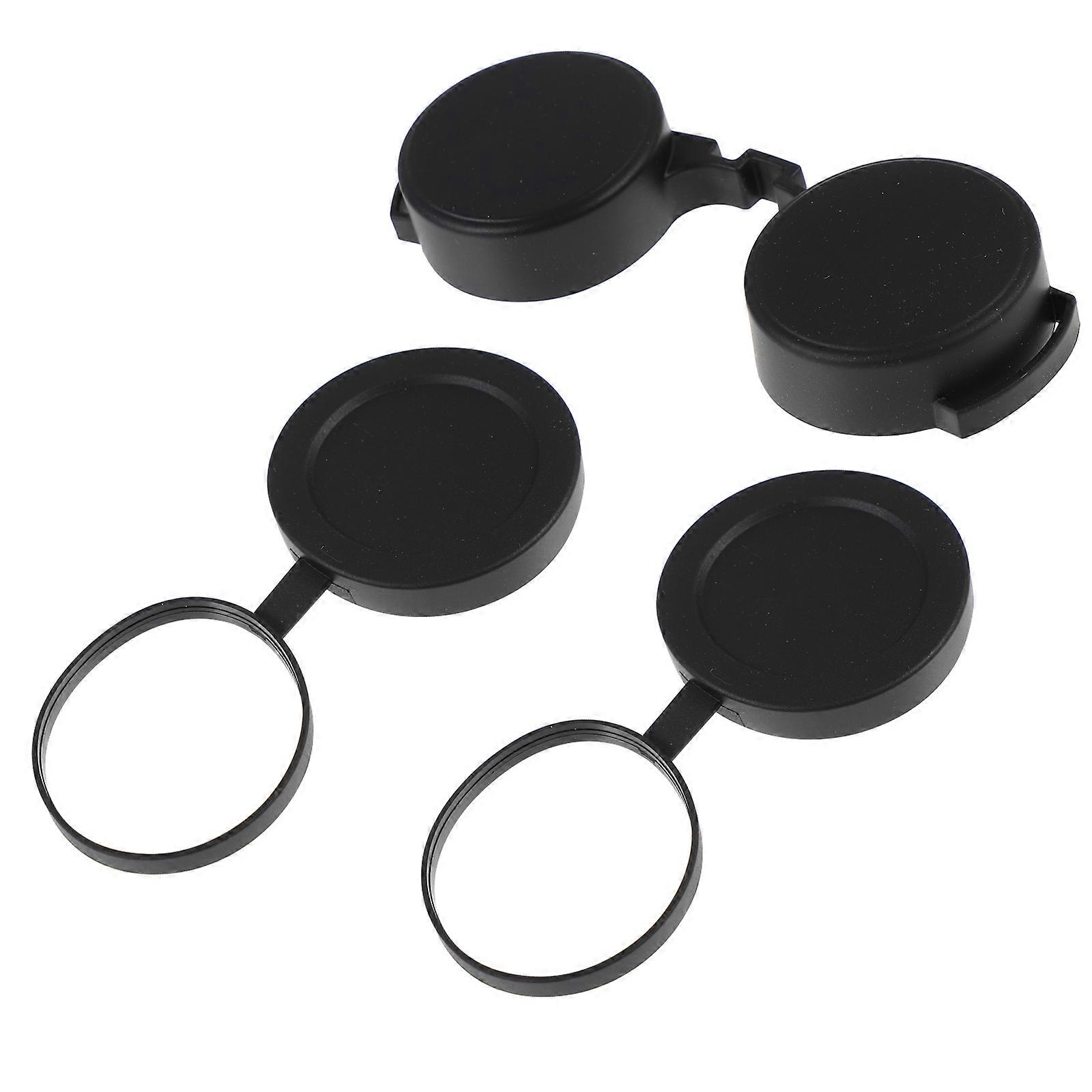 3pcs Optics Binocular Caps Rubber Objective Lens Caps Binoculars Protective Covers