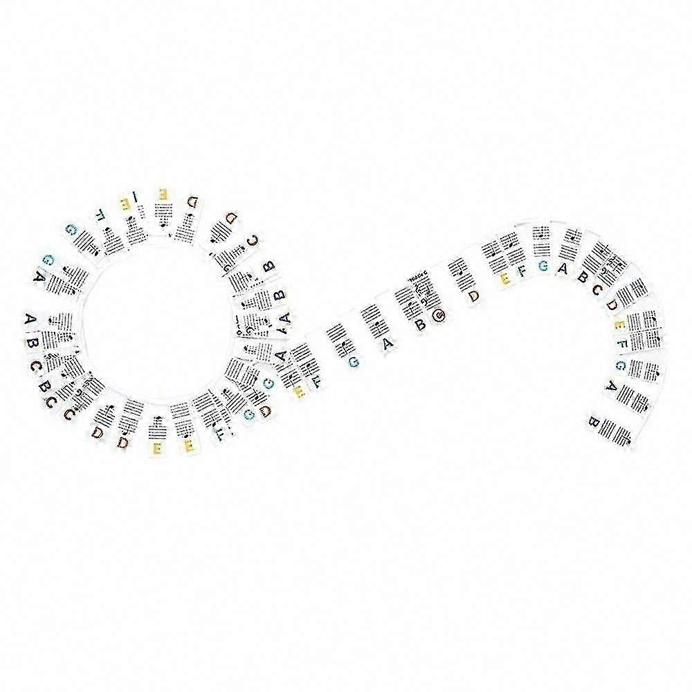 Removable Piano Keyboard Note Stickers 88 Keys Reusable Silicone Labels Colorful