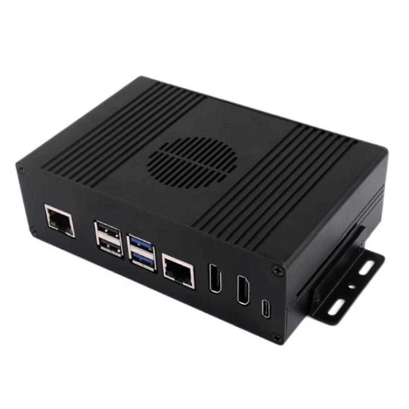 Adattatore da PCIe a Gigabit Ethernet per custodia RPi 5 con custodia per adattatore di espansione PCIe doppia uscita video multicolore
