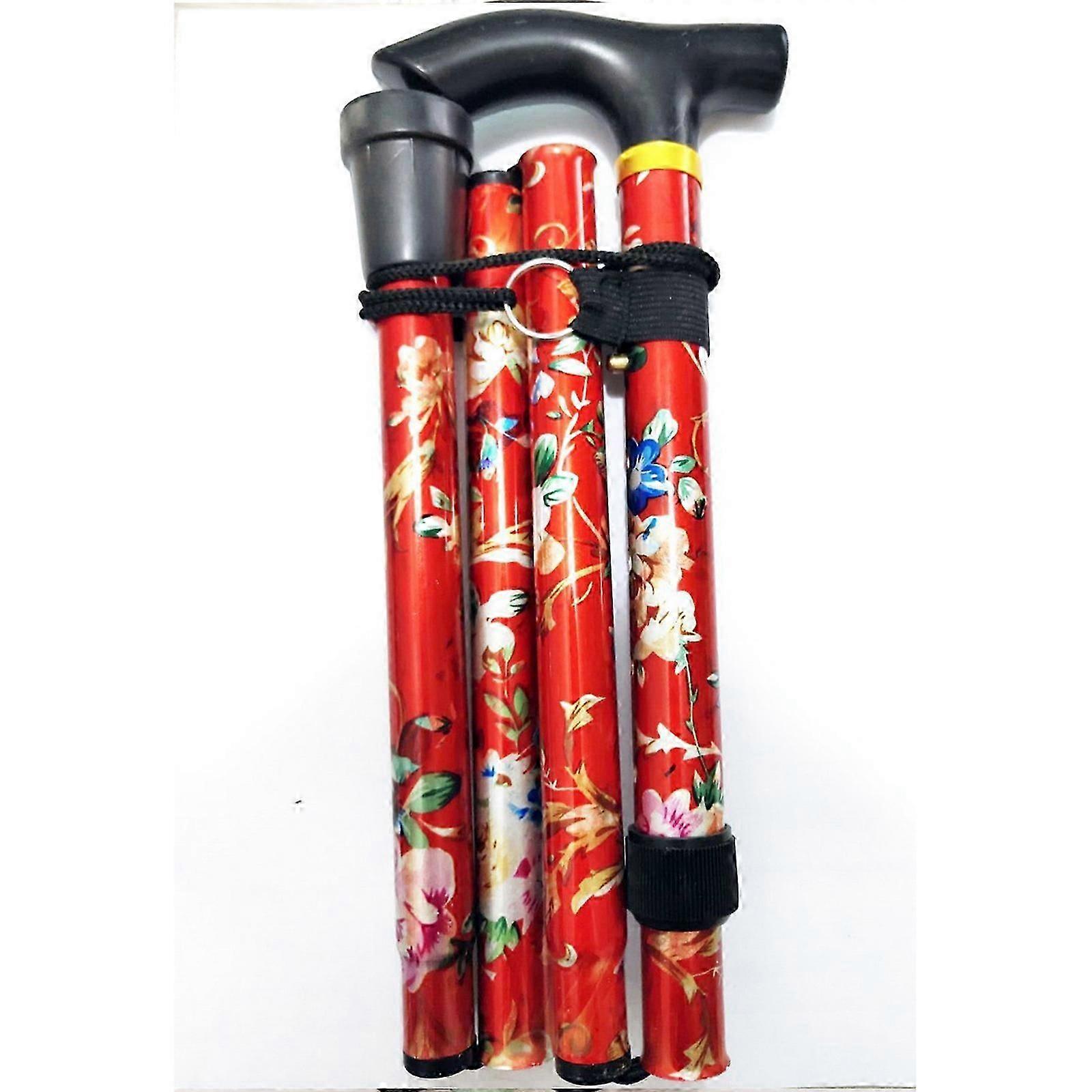 Walking Stick - Adjustable and Foldable - Lightweight - Comfortable Grip - Durable Walking Aid Mobility Aid - Collapsible Walking Stick