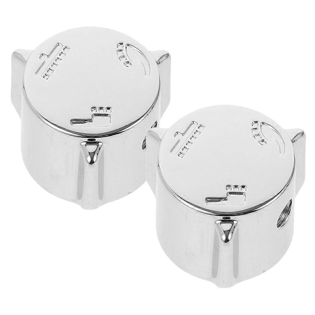 2pcs Universal Metal Bathroom Faucet Knobs Hot Cold Tap Handles Shower Pool Handles
