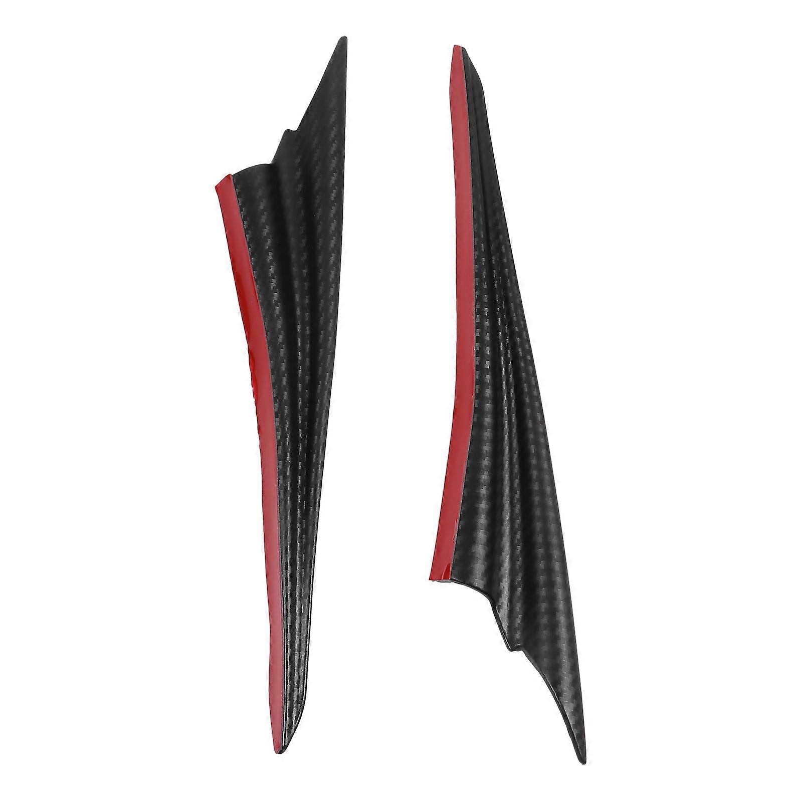 Black ABS Car Modification Bumper Lip Splitter Fins for Universal Use Easy to Install with Adhesive Tape