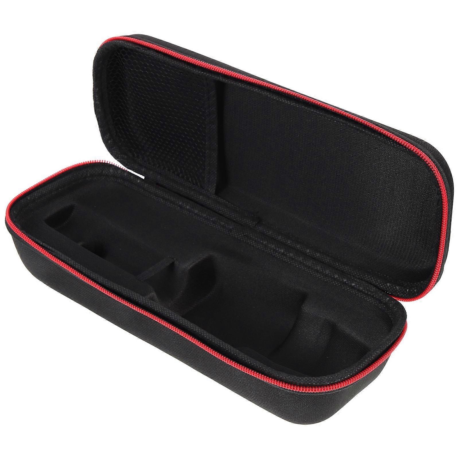 Black EVA Handbag for Microphone and Accessories with Classic Zipper Lightweight Portable Storage