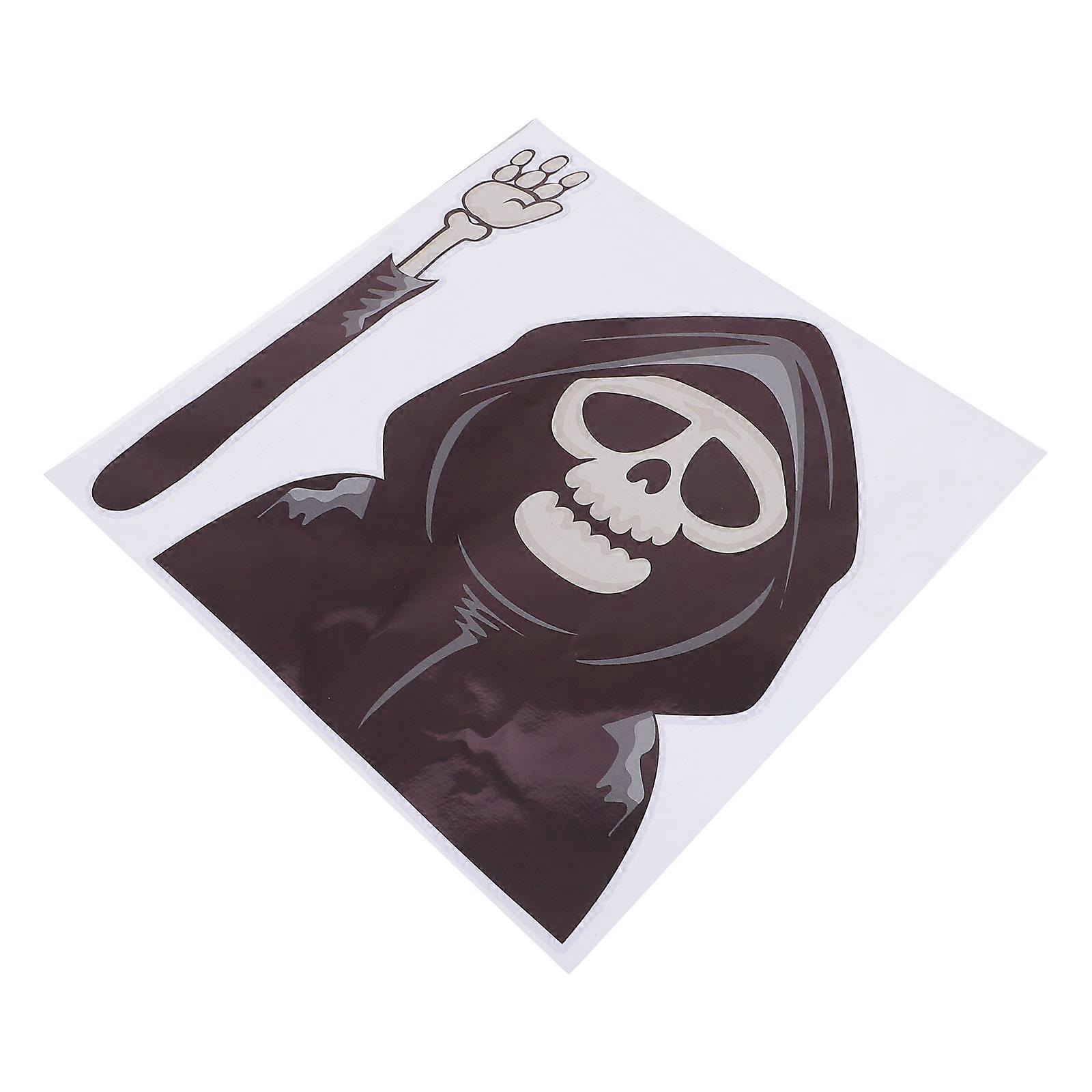Halloween Car Decals Square Wiper Sticker Eye-Catching Design 21x21cm Waterproof 1 Set
