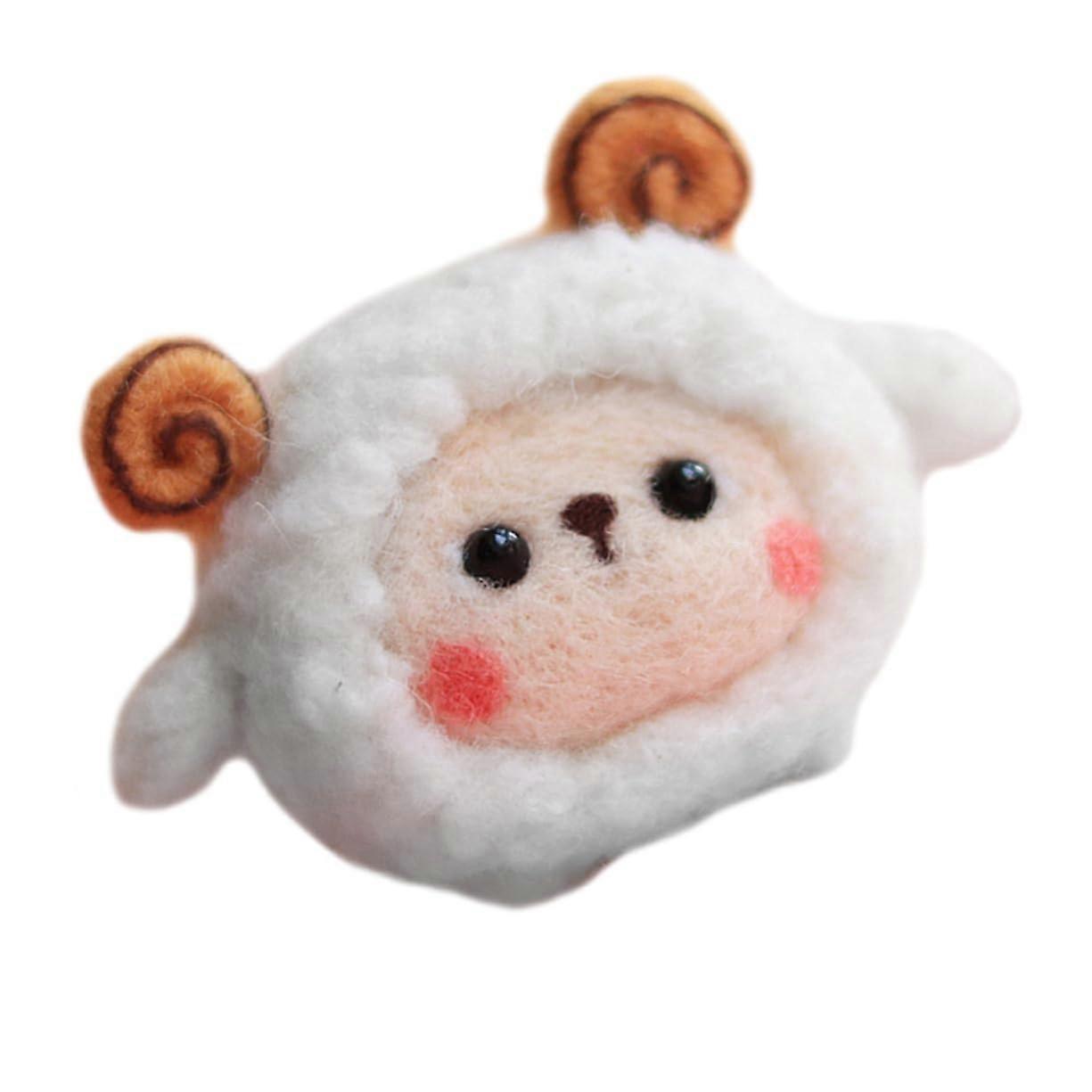 DIY Wool Felt Set For Sheep Decorations Complete Craft Kit For Beginners Handmade Wool Figure Premium Felt Material