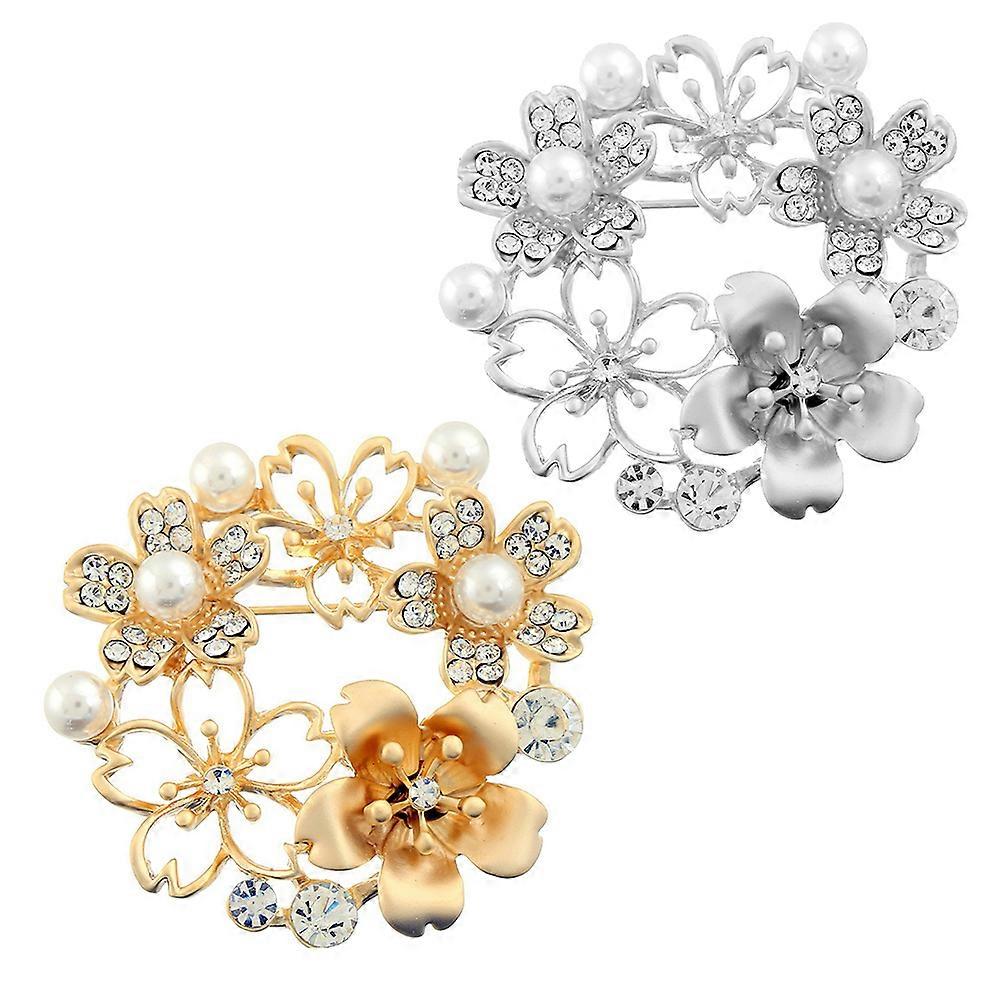 Brooch Accessories Flower Collar Pin Women Gift Elegant Flower Shape Alloy Fade Resistant Coloring Process 1Pc