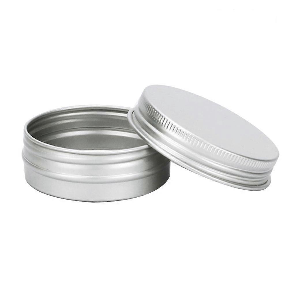 24pcs Aluminum Travel Bottles for Cosmetics 30ml Silver Lightweight PortableCream Jars with Lid