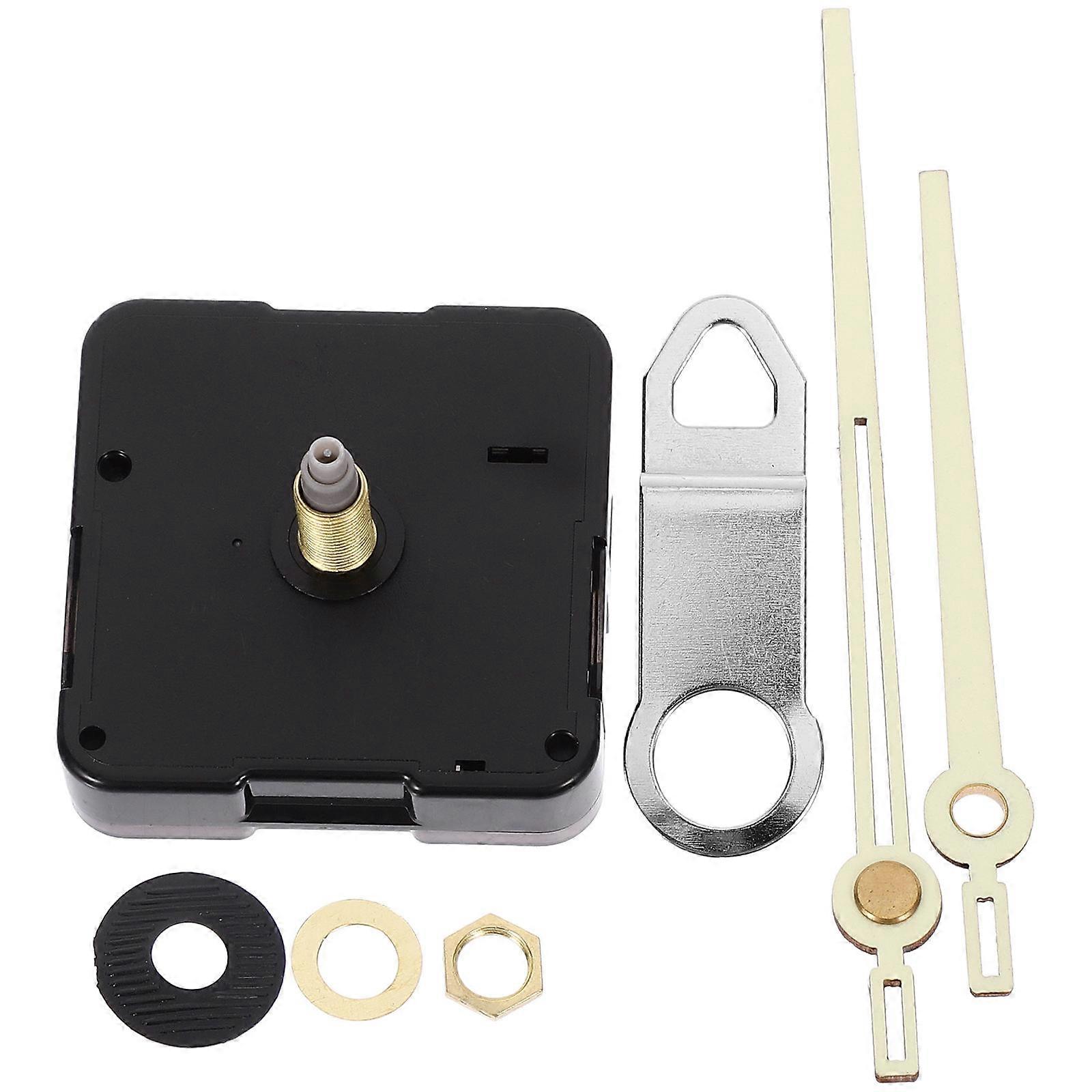 Clock Mechanism Replacement Diy Clock Motor Quiet Operation For Diy Projects 12.6X1.1CM Black Round 1Set