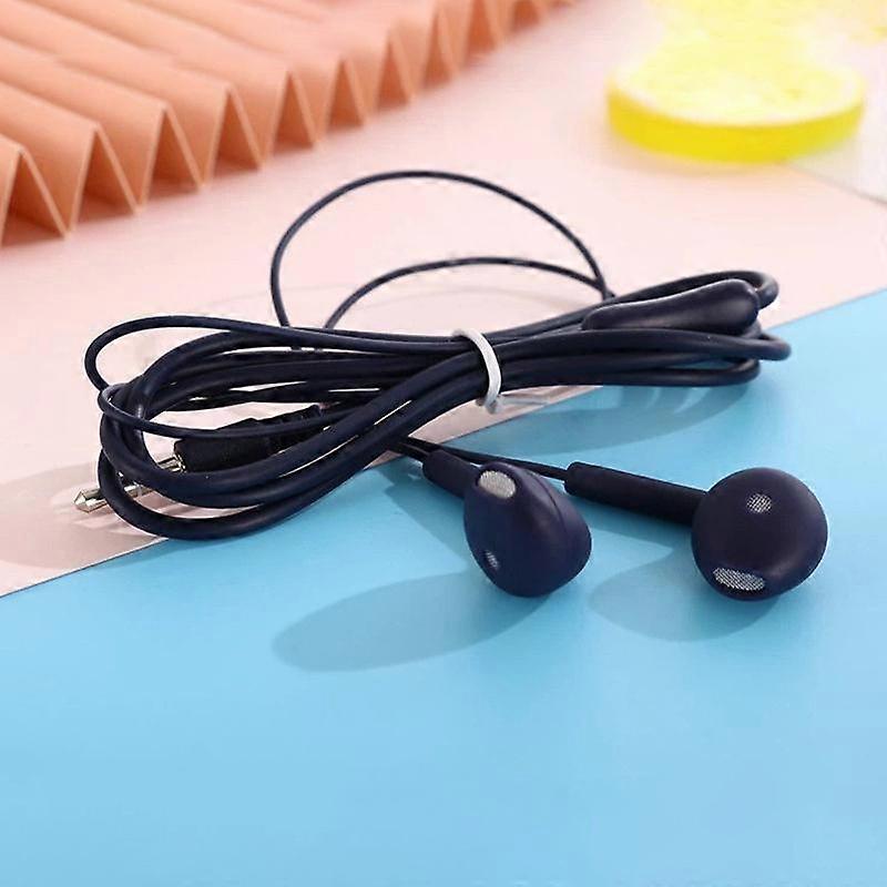 3.5Mm Jack Candy Color Macaron Wired Headset In-Ear With Microphone Music Call Student Business Simple Wired Headset Unisex