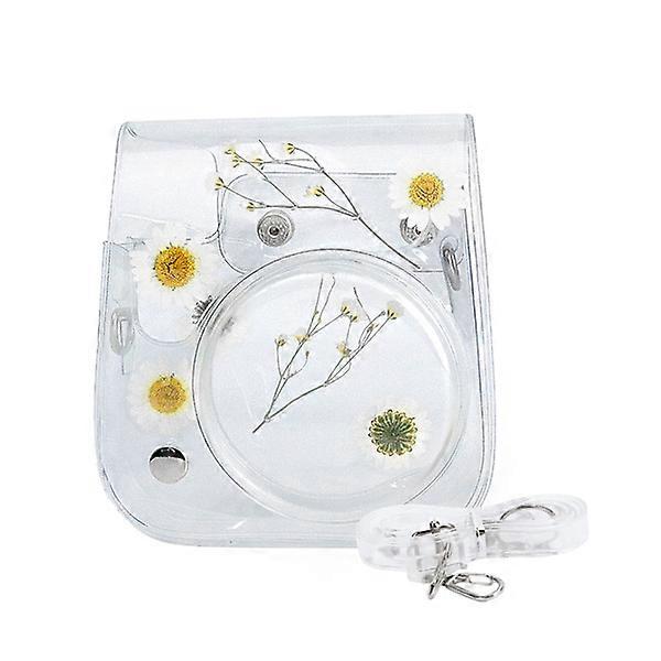 for Mini 11 Crystal Transparent Protective Case Cover Bag Instant Camera Bag for Shell with Strap Replacement
