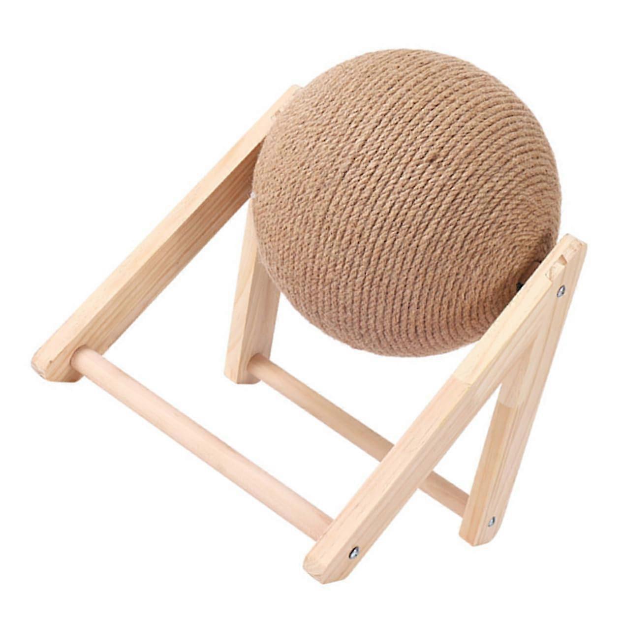 Wooden Cat Scratching Ball Interactive Scratching Toy for Kittens Climbing Frame Safe Skin-Friendly Material Natural Engagement
