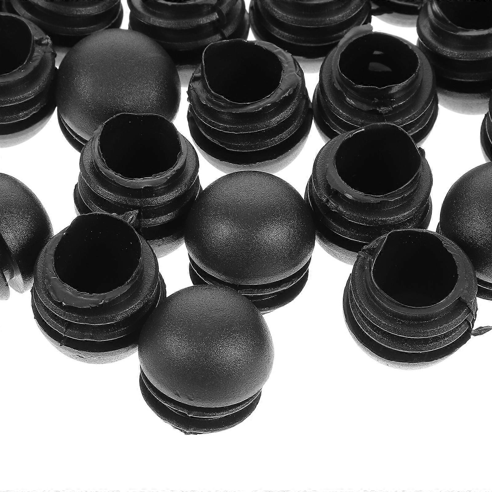 Black Plastic Chair Leg Caps for Home Use Durable Floor Protectors with Good Toughness 100pcs Compatible with Round Tubes