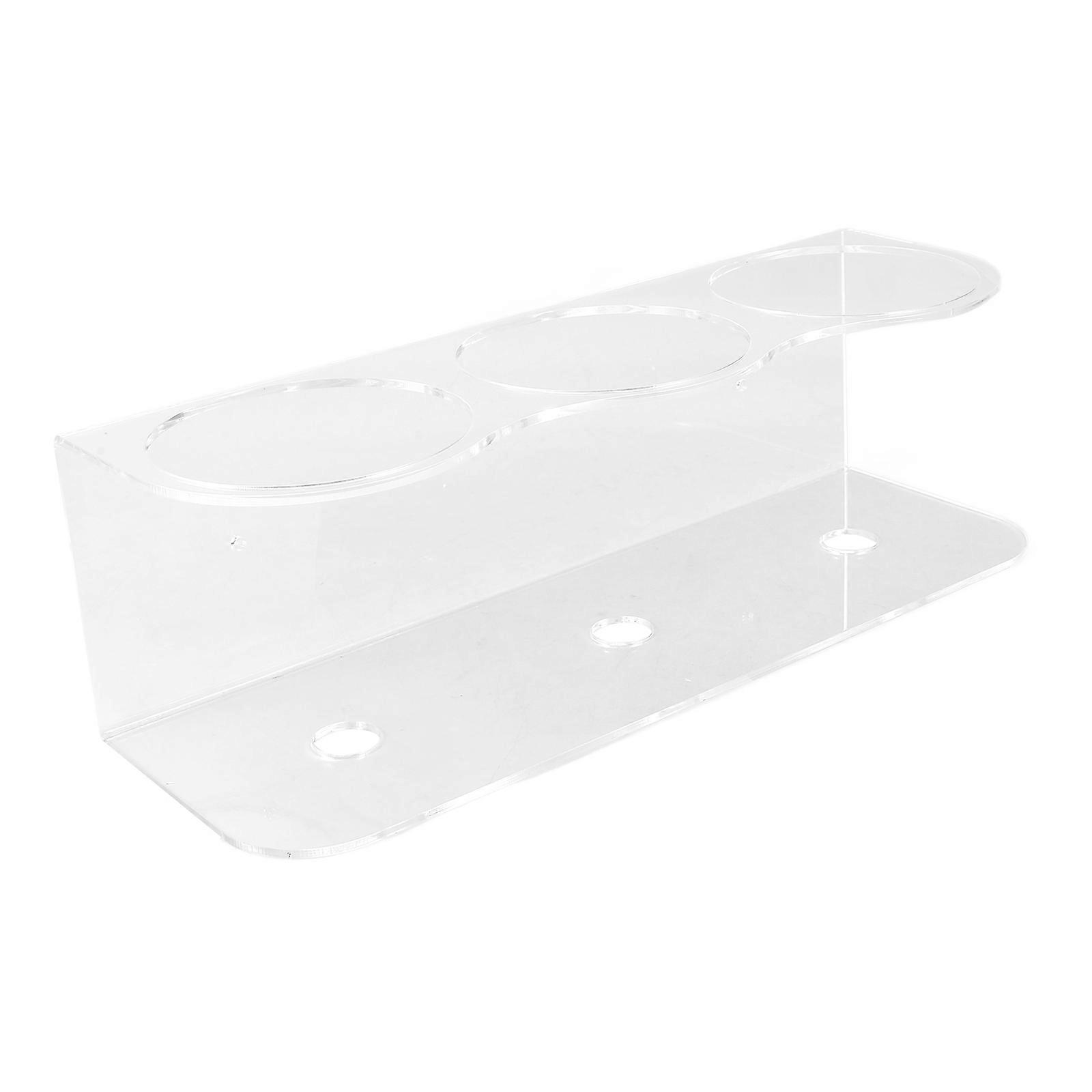 Spray Bottle Holder for Home Transparent Acrylic Wall Bracket Efficient Storage Solution 3grids