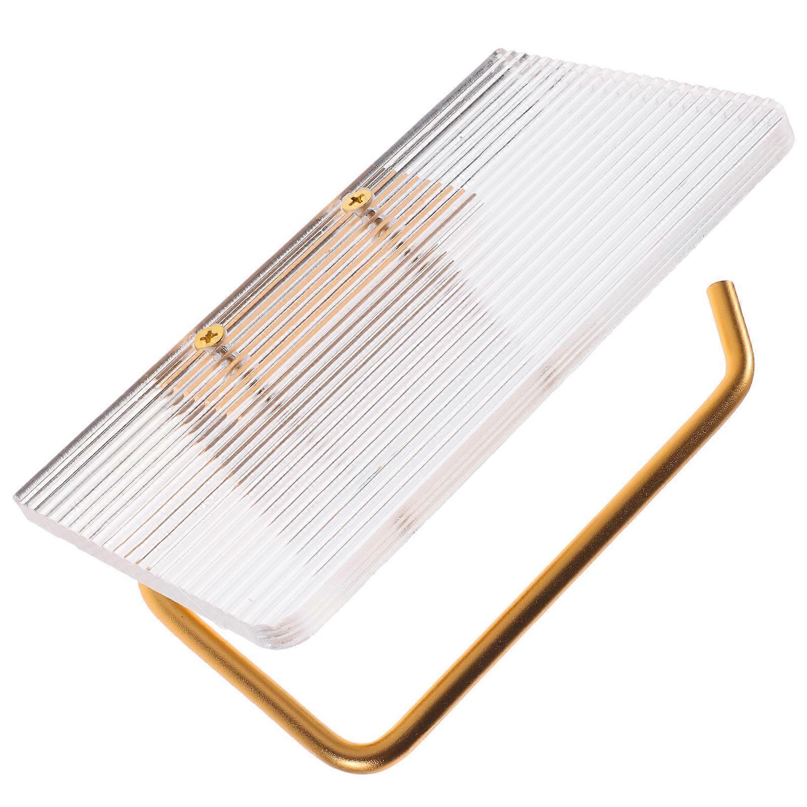 Kitchen Roll Holder With Shelf Rectangular Shape Aluminum Alloy 17x10x14cm Wall Mounted Design 1Pcs