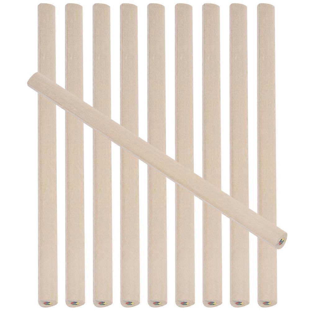 Coloring Pencils For Students School Art Pencils Multi Angle Coloring Triangular Shape Ivory 10Pcs